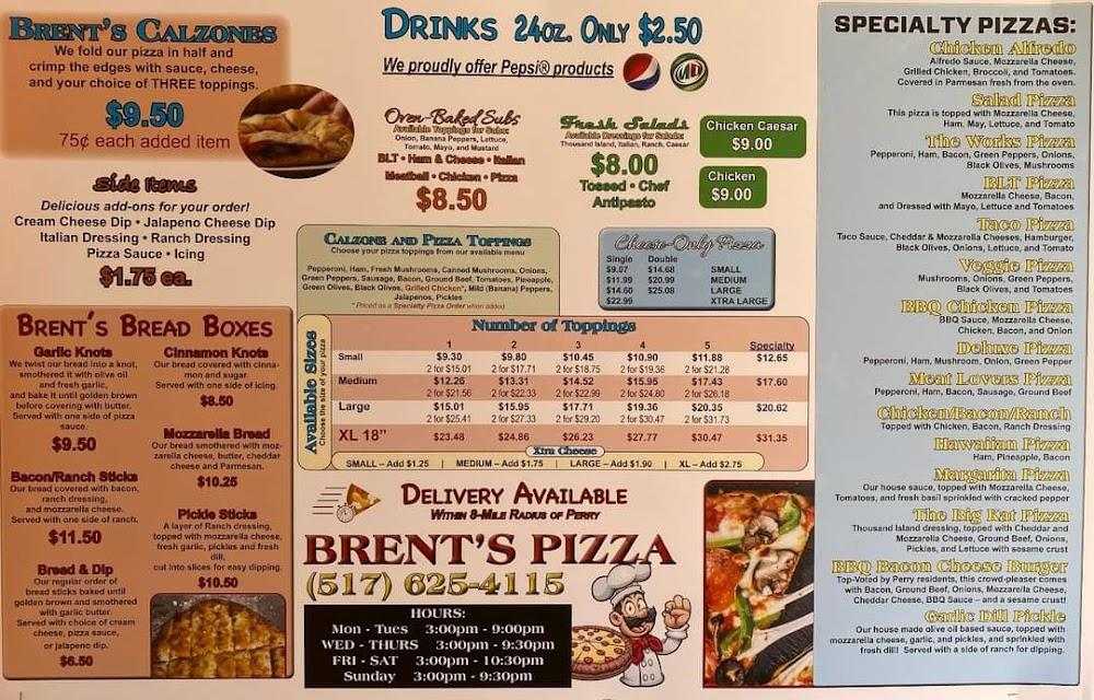 Brent's Pizza of Perry Menu image 3