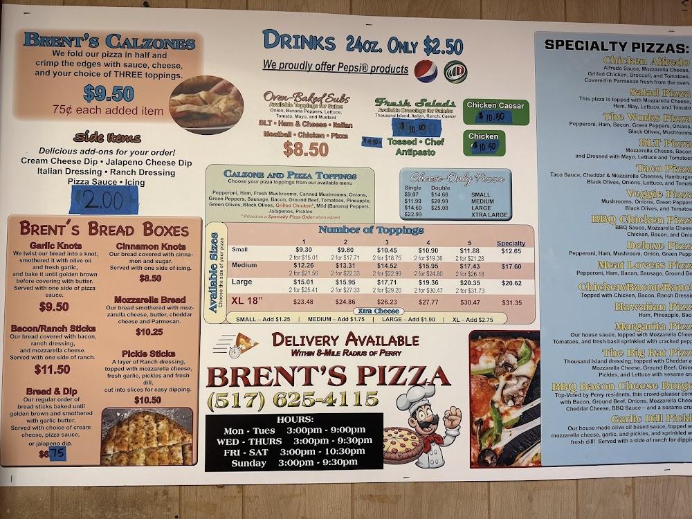 Brent's Pizza of Perry Menu image 4